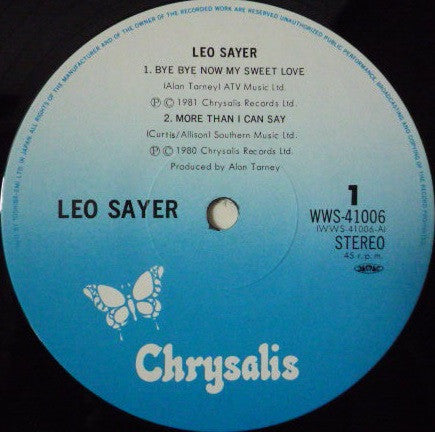 Leo Sayer - Bye Bye Now My Sweet Love (Vinyl, 12", EP) Near Mint (NM or M-) / Very Good Plus (VG+)