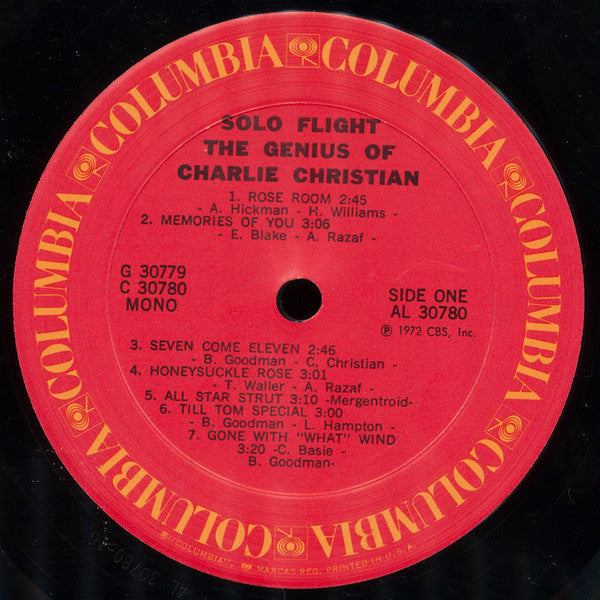Charlie Christian - Solo Flight (The Genius Of Charlie Christian) (2xVinyl, LP, Compilation, Mono) Good Plus (G+) / Very Good (VG)