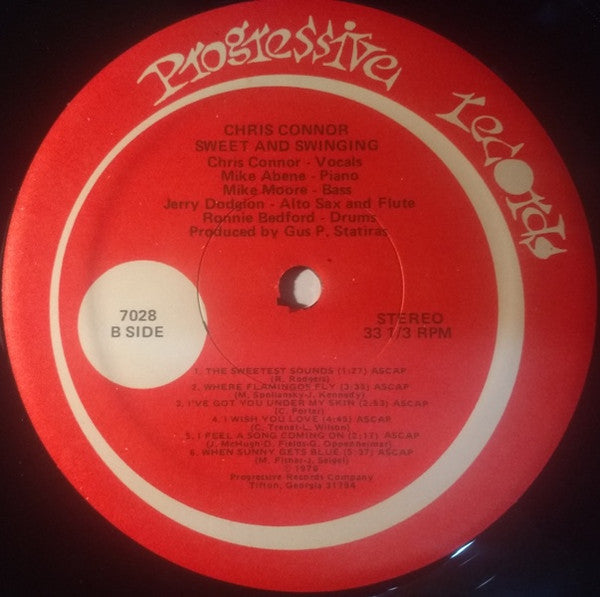 Chris Connor - Sweet And Swinging (Vinyl, LP, Album, Stereo) Very Good (VG) / Very Good (VG)