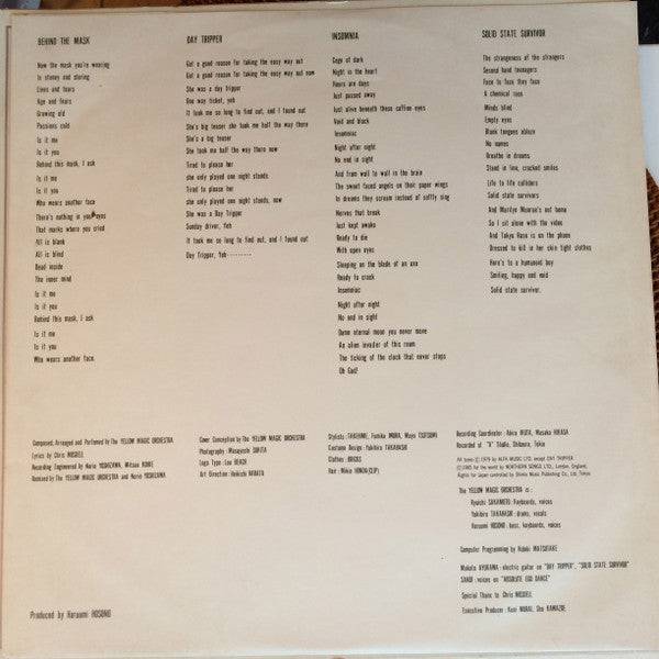 Yellow Magic Orchestra - Solid State Survivor = ソリッド・ステイト・サヴァイヴァー (...