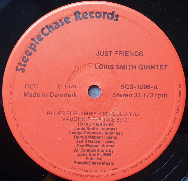 Louis Smith Quintet - Just Friends (Vinyl, LP, Album, Stereo) Very Good Plus (VG+) / Very Good (VG)