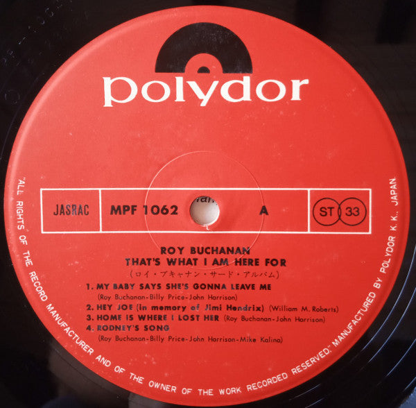 Roy Buchanan - That's What I Am Here For (Vinyl, LP, Album)