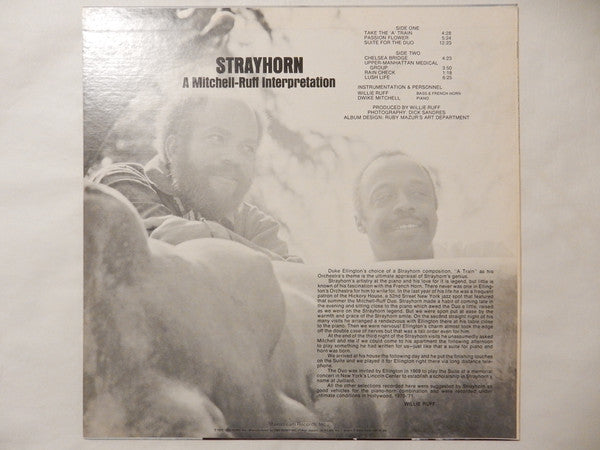 The Mitchell-Ruff Duo - Strayhorn: A Mitchell-Ruff Interpretation (Vinyl, LP, Album, Promo) Very Good (VG) / Good (G)