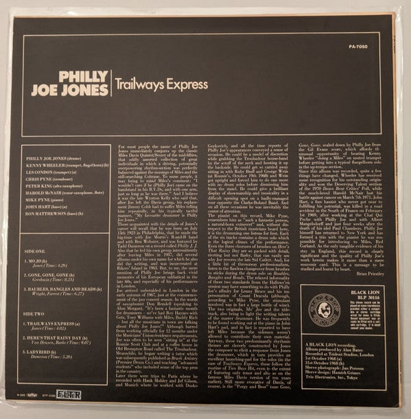 "Philly" Joe Jones - Trailways Express (Vinyl, LP, Album, Reissue, Stereo) Near Mint (NM or M-) / Very Good Plus (VG+)