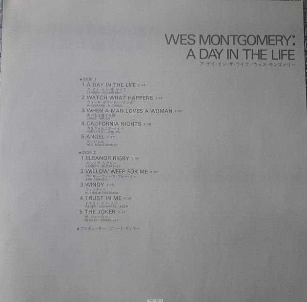 Wes Montgomery - A Day In The Life (Vinyl, LP, Album, Reissue) Very Good Plus (VG+) / Very Good Plus (VG+)