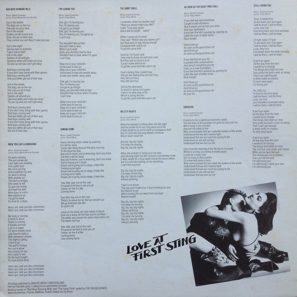 Scorpions - Love At First Sting = Forbidden Tattoo (Vinyl, LP, Album, Stereo) Very Good Plus (VG+) / Very Good Plus (VG+)