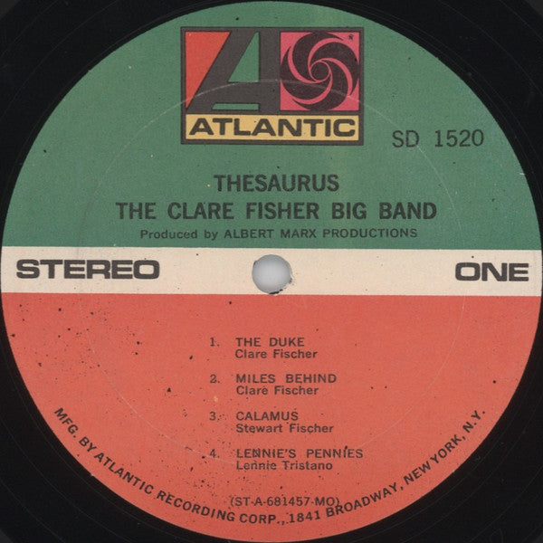 Clare Fischer Big Band - Thesaurus (Vinyl, LP, Album) Very Good (VG) / Very Good (VG)
