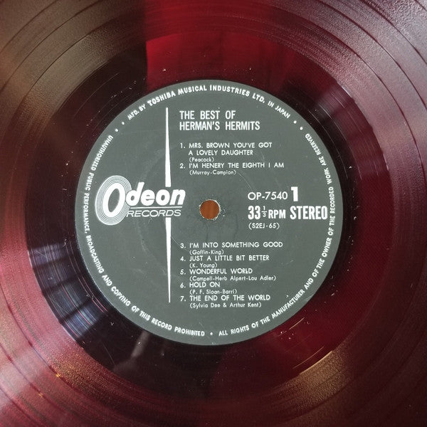 Herman's Hermits - The Best Of Herman's Hermits (Vinyl, LP, Compilation, Stereo) Good Plus (G+) / Good (G)