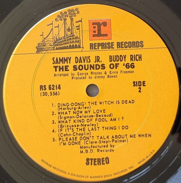 Sammy Davis Jr. - The Sounds Of '66 (Vinyl, LP, Album, Stereo) Very Good Plus (VG+) / Good Plus (G+)