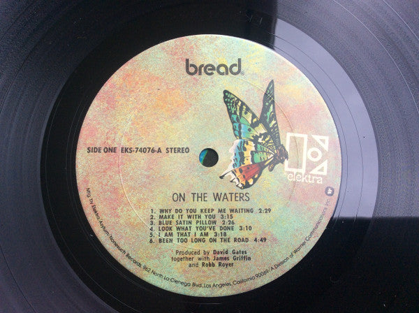 Bread - On The Waters (Vinyl, LP, Album) Very Good (VG) / Very Good Plus (VG+)
