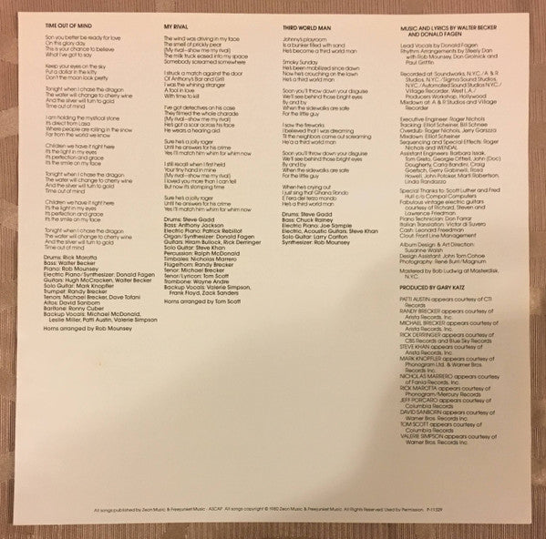 Steely Dan - Gaucho (Vinyl, LP, Album, Reissue) Very Good Plus (VG+) / Very Good (VG)