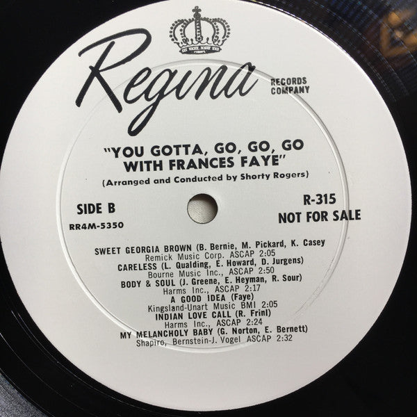 Frances Faye - You Gotta Go! Go! Go! (Vinyl, LP, Promo, Mono) Good Plus (G+) / Good (G)