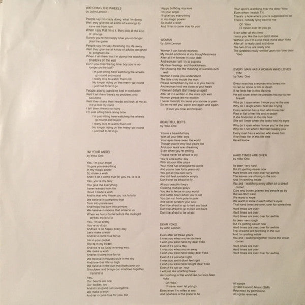 John Lennon & Yoko Ono - Double Fantasy (Vinyl, LP, Album) Very Good Plus (VG+) / Near Mint (NM or M-)