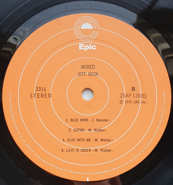 Jeff Beck - Wired (Vinyl, LP, Album, Reissue)