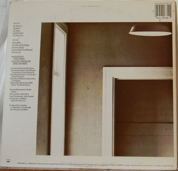 Steve Perry - Street Talk (Vinyl, LP, Album) Very Good Plus (VG+) / Good Plus (G+)