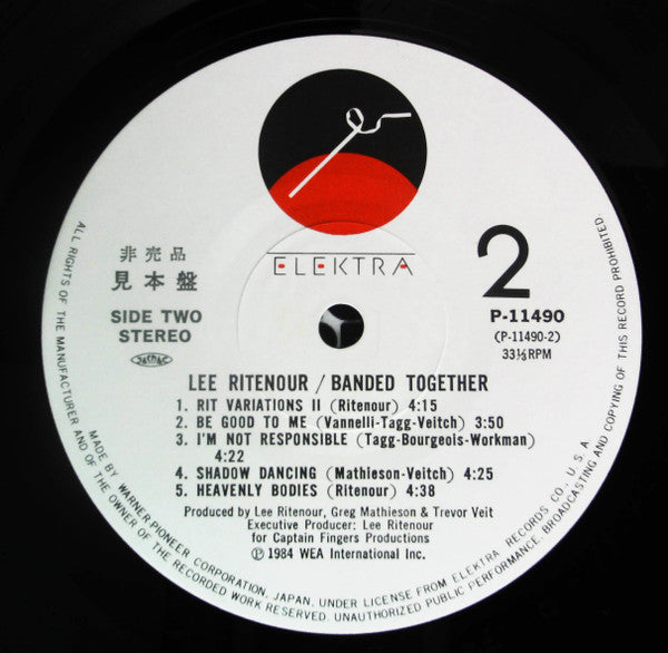 Lee Ritenour - Banded Together (Vinyl, LP, Album, Promo) Very Good (VG) / Very Good Plus (VG+)