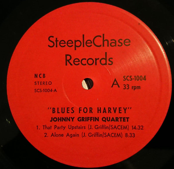 Johnny Griffin - Blues For Harvey (Vinyl, LP, Album, Stereo) Very Good (VG) / Very Good (VG)