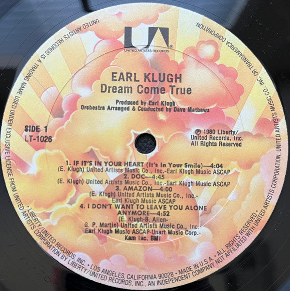 Earl Klugh - Dream Come True (Vinyl, LP, Album) Very Good (VG) / Very Good Plus (VG+)