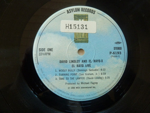 David Lindley And El Rayo-X - El Rayo Live (Vinyl, LP, Album, Stereo) Very Good Plus (VG+) / Very Good Plus (VG+)