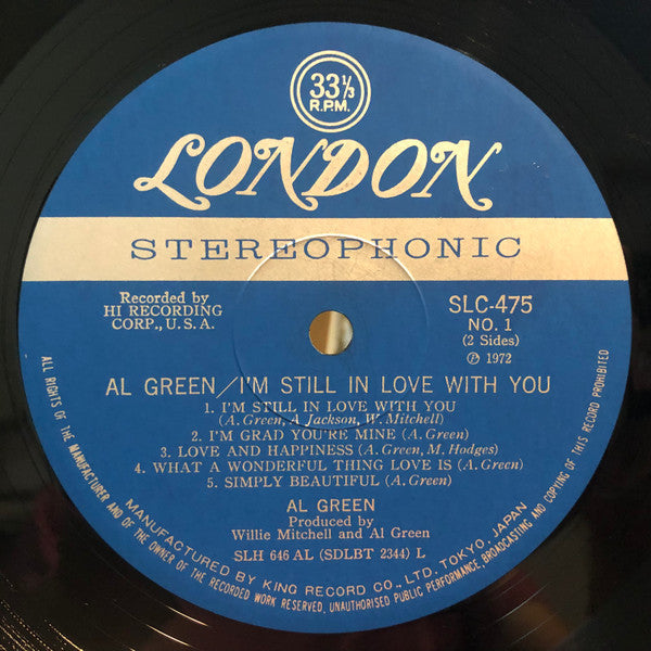 Al Green - I'm Still In Love With You (Vinyl, LP, Album, Stereo)