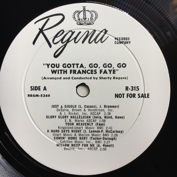 Frances Faye - You Gotta Go! Go! Go! (Vinyl, LP, Promo, Mono) Good Plus (G+) / Good (G)