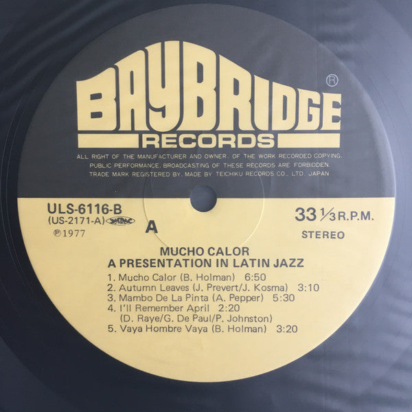 Conte Candoli - Mucho Calor (Much Heat) (Vinyl, LP, Album, Reissue, Stereo) Near Mint (NM or M-) / Near Mint (NM or M-)
