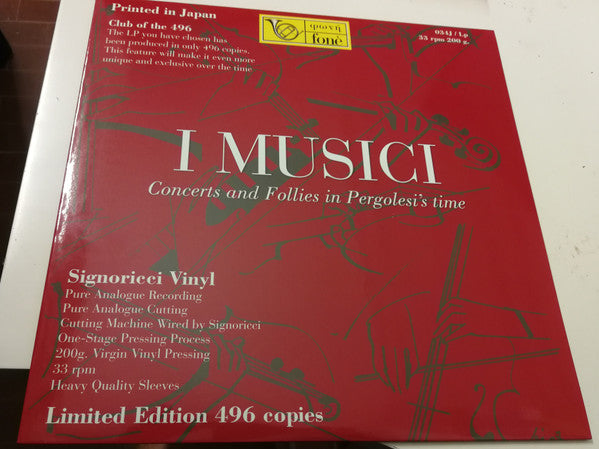 I Musici - Concerts And Follies In Pergolesi's Time (Vinyl, LP, Limited Edition) Very Good (VG) / Near Mint (NM or M-)