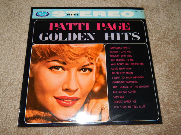 Patti Page - Patti Page Golden Hits (Vinyl, LP, Compilation, Stereo) Very Good Plus (VG+) / Very Good (VG)