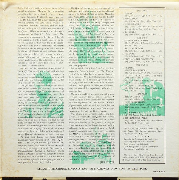 The Modern Jazz Quartet - European Concert (2xVinyl, LP, Album, Stereo) Very Good (VG) / Good Plus (G+)