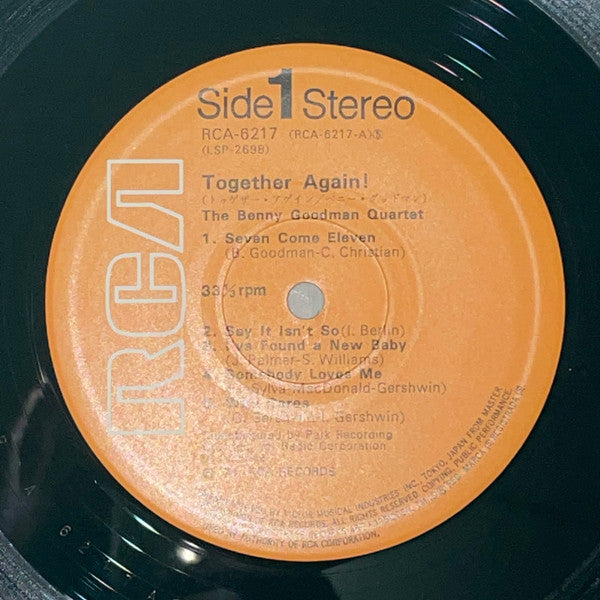 The Benny Goodman Quartet - Together Again! (Vinyl, LP, Album, Stereo) Very Good Plus (VG+) / Very Good Plus (VG+)