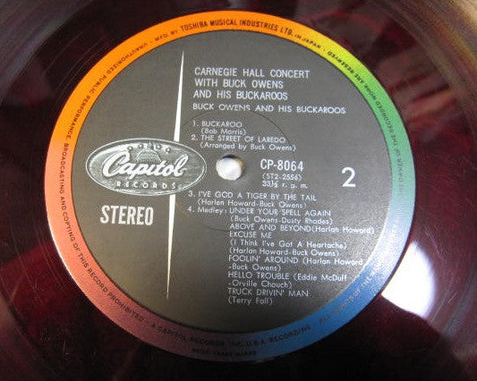 Buck Owens And His Buckaroos - Carnegie Hall Concert (Vinyl, LP, Album, Stereo) Very Good (VG) / Very Good (VG)