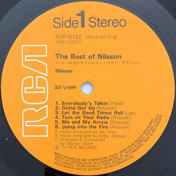 Harry Nilsson - The Best Of Nilsson (Vinyl, LP, Compilation, Stereo) Very Good Plus (VG+) / Very Good (VG)
