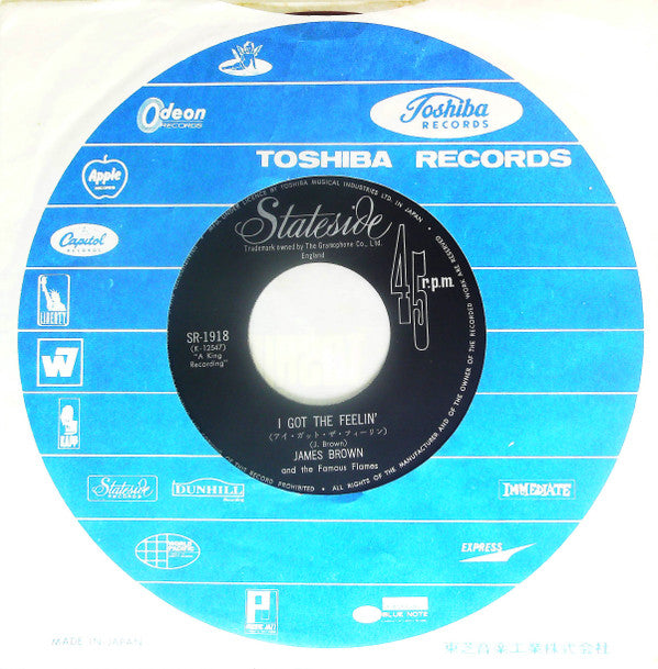 James Brown & The Famous Flames - I Got The Feelin' / There Was A Time (Vinyl, 7") Very Good (VG) / Very Good (VG)