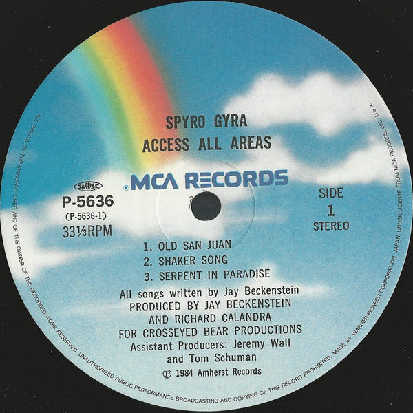 Spyro Gyra - Access All Areas (2xVinyl, LP, Album) Very Good Plus (VG+) / Very Good (VG)