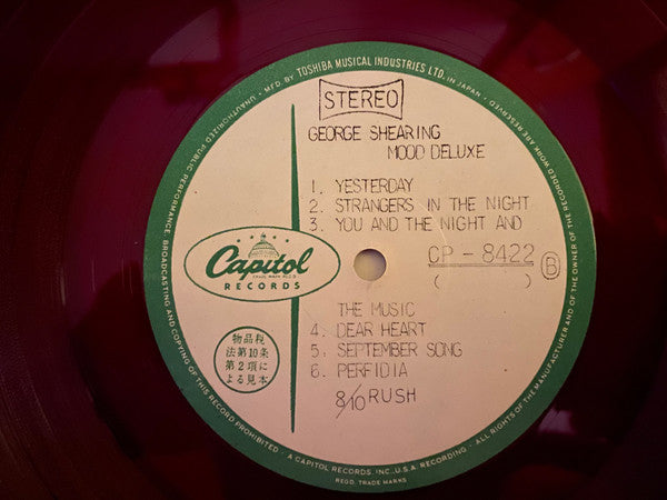 George Shearing - Mood Deluxe (Vinyl, LP, Album, Promo, Stereo) Very Good (VG) / Very Good (VG)