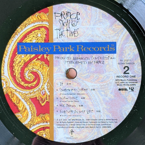 Prince - Sign "O" The Times (2xVinyl, LP, Album, Reissue, Remastered, Stereo) Near Mint (NM or M-) / Near Mint (NM or M-)