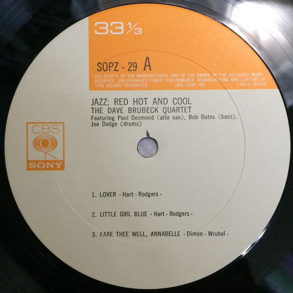 The Dave Brubeck Quartet - Jazz: Red Hot And Cool (Vinyl, LP, Album...