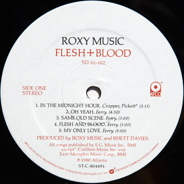Roxy Music - Flesh + Blood (Vinyl, LP, Album, Stereo) Very Good Plus (VG+) / Good Plus (G+)
