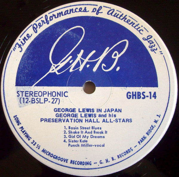 George Lewis (2) - George Lewis In Japan Volume One (Vinyl, LP, Album, Stereo) Good Plus (G+) / Very Good (VG)