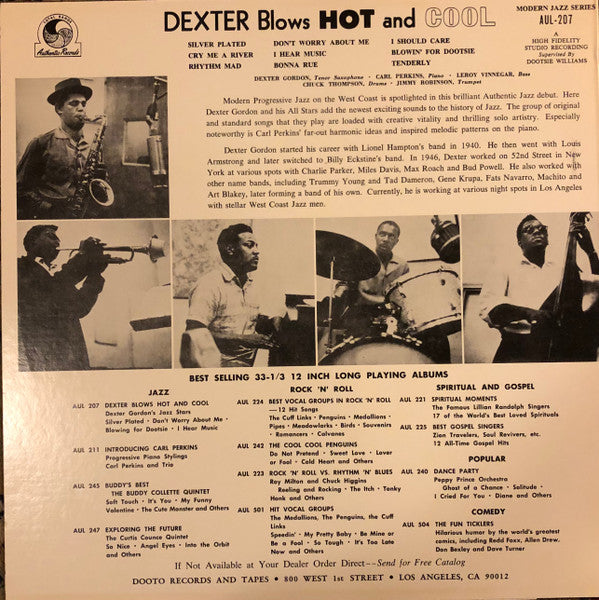 Dexter Gordon's All Stars - Dexter Blows Hot And Cool (Vinyl, LP, Album) Very Good (VG) / Very Good (VG)