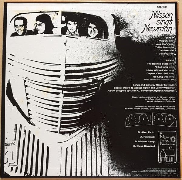 Harry Nilsson - Nilsson Sings Newman (Vinyl, LP, Album, Reissue) Very Good Plus (VG+) / Very Good Plus (VG+)
