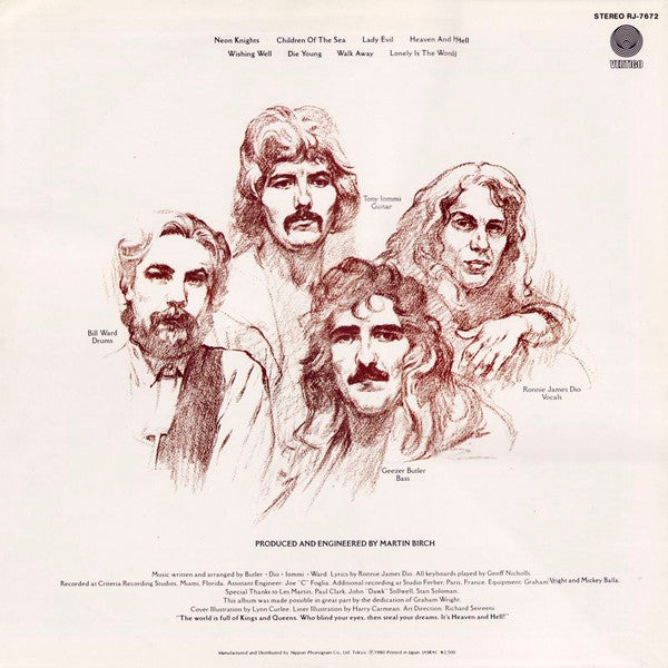 Black Sabbath - Heaven And Hell (Vinyl, LP, Album, Stereo) Near Mint (NM or M-) / Very Good Plus (VG+)