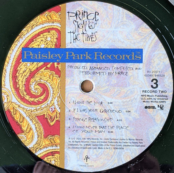 Prince - Sign "O" The Times (2xVinyl, LP, Album, Reissue, Remastered, Stereo) Near Mint (NM or M-) / Near Mint (NM or M-)