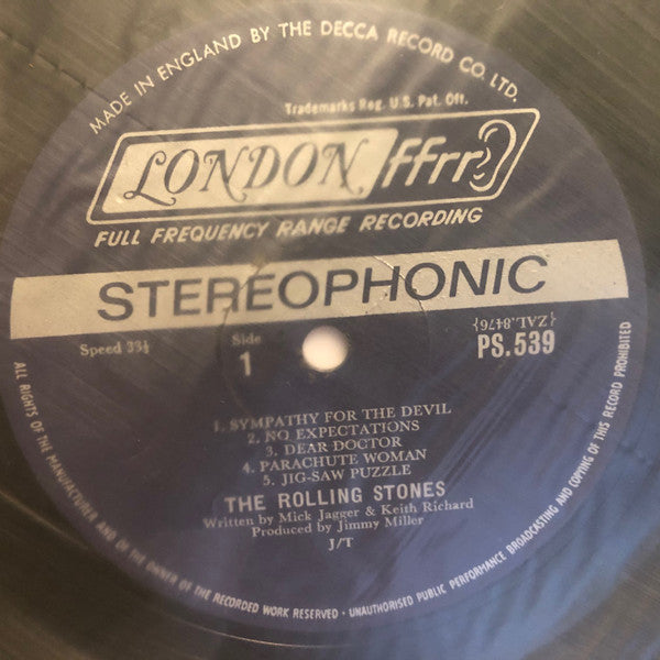 The Rolling Stones - Beggars Banquet (Vinyl, LP, Stereo) Very Good Plus (VG+) / Good Plus (G+)