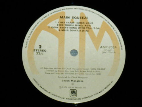 Chuck Mangione - Main Squeeze (Vinyl, LP, Album, Reissue) Very Good Plus (VG+) / Very Good Plus (VG+)