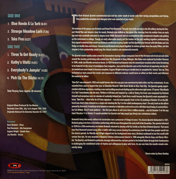 The Dave Brubeck Quartet - Time Out (Vinyl, LP, Album, Reissue) Very Good (VG) / Very Good (VG)