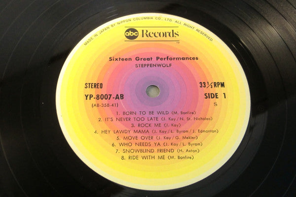 Steppenwolf - Sixteen Great Performanсes (Vinyl, LP, Compilation, Stereo) Very Good Plus (VG+) / Very Good Plus (VG+)
