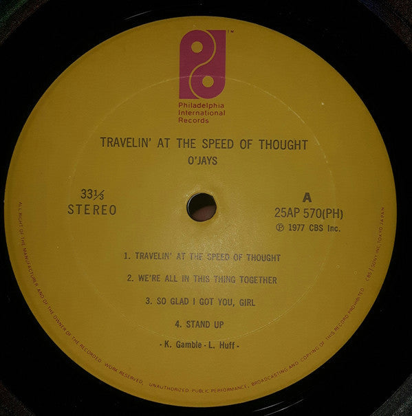The O'Jays - Travelin' At The Speed Of Thought (Vinyl, LP, Album) Very Good (VG) / Very Good (VG)