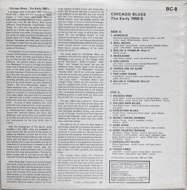 Various - Chicago Blues - The Early 1950's (Vinyl, LP, Compilation, Reissue) Very Good (VG) / Very Good (VG)