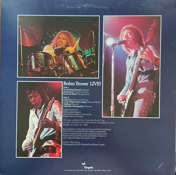 Robin Trower - Robin Trower Live! (Vinyl, LP, Album) Very Good Plus (VG+) / Very Good Plus (VG+)